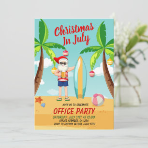 Leuke kerst in juli Sinterklaas op het strand Kaart