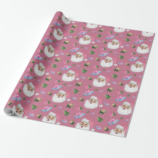 Leuke kerst inpakpapier design (Uitgerold)