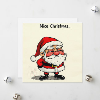 Leuke kerst Kaart – ‘Cheeky Santa’ wit