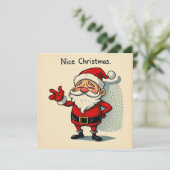 Leuke kerst Kaart – Over It Holiday Santa (Staand voorkant)