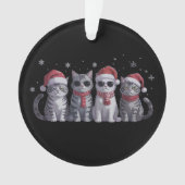 Leuke Kerst Katten Cute Kattenliefhebber Katten Mo Ornament (voorkant)