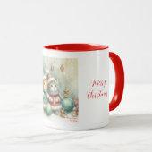Leuke kerst katten mok (Voorkant rechts)