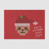 Leuke kerst luiaard op maat Merry Slothmas vakanti Tissuepapier (Voorkant)