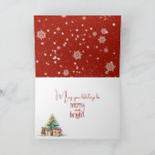 Leuke kerst muis in rode stoel kaart (Binnen)