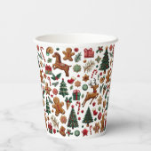 Leuke kerst papieren beker (Achterkant)