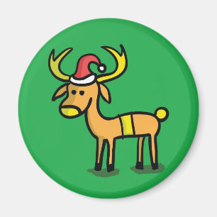 Leuke kerst rendier Cartoon magneet