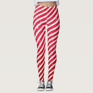 Leuke kerst snoep riet vakantie gestript patroon leggings