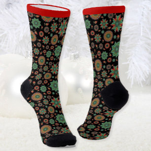 Leuke Kerst Sokken in Rood Groen & Zwart