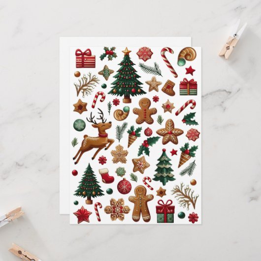 Leuke kerst uitnodiging (Voorkant / Achterkant in situ)