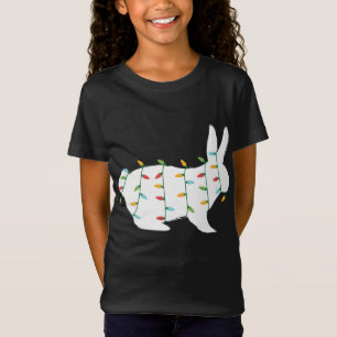 Leuke kerst voor Dierenvriend kerstverlichting R T-shirt