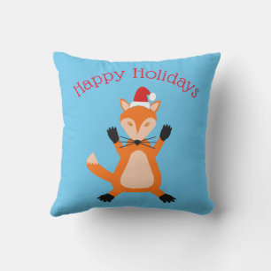 Leuke kerst vos op maat buitenkussen