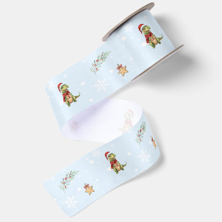 Leuke Kerst Waterverf dinosaurus kerstfeest Kind Lint