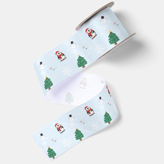 Leuke Kerst Waterverf pinguïn xmas Feestje Kind Lint