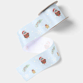 Leuke Kerst Waterverf vogel xmas Feestje Kind Lint