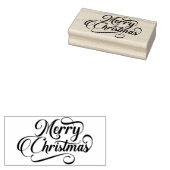 Leuke kerst woord kunst 	rubberstempel (Gestempeld)