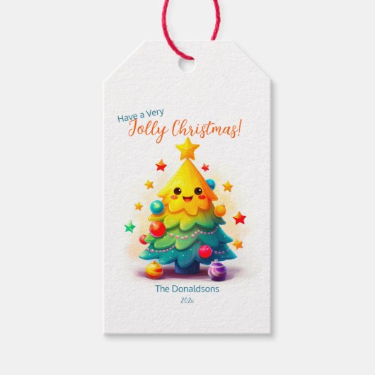 Leuke kerstboom cadeau Label Cadeaulabel (Voorkant)