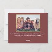 Leuke Kerstboom Dangling Kat Foto Feestdagenkaart (Achterkant)