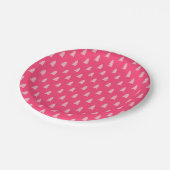 Leuke kerstboom patroon pastel en heet roze papieren bordje (Gekanteld)