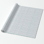 Leuke kerstboom roze en turquoise cadeaupapier (Uitgerold)