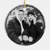 Leuke kerstfoto Keepsake Keramisch Ornament (Achterkant)