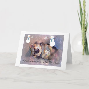 Leuke Kerstkaart Doggie Feestdagen Kaart
