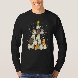 Leuke Kerstkatten Kerstboom T-shirt