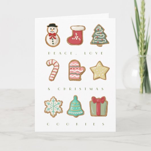 Leuke kerstkoekjes groet kaart (Voorkant)