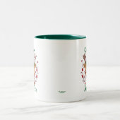 Leuke Kerstman Bruin & Groen ''Mijn Hert'' Tweekleurige Koffiemok (Center)