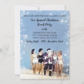 Leuke Kerstman Kerstmis Beach Party Kaart (Voorkant)