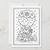 Leuke Kerstman Kleuren Flat Note Kaart (Voorkant)