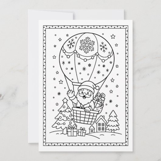 Leuke Kerstman Kleuren Flat Note Kaart (Voorkant)