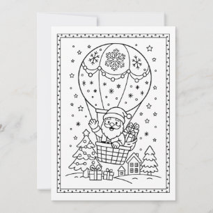 Leuke Kerstman Kleuren Flat Note Kaart