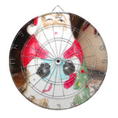  Leuke Kerstman met Snow Art Print Dartbord (Voorkant)