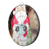 Leuke Kerstman met Snow Art Print Dartbord (Voorkant Rechts)