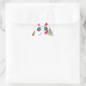 Leuke Kerstman met Snow Art Print Driehoek Sticker (Tas)