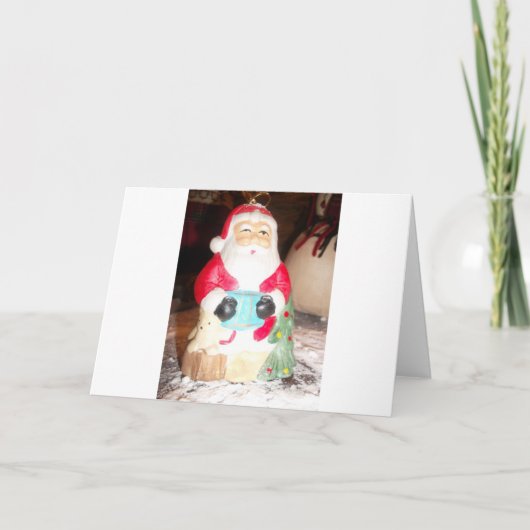  Leuke Kerstman met Snow Art Print Feestdagen Kaart (Voorkant)