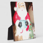 Leuke Kerstman met Snow Art Print Fotoplaat (Zijkant)