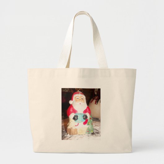  Leuke Kerstman met Snow Art Print Grote Tote Bag (Voorkant)
