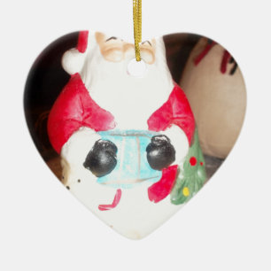  Leuke Kerstman met Snow Art Print Keramisch Ornament