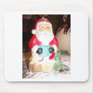  Leuke Kerstman met Snow Art Print Muismat