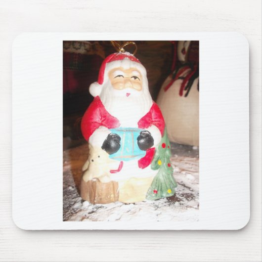  Leuke Kerstman met Snow Art Print Muismat (Voorkant)