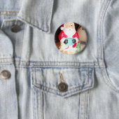 Leuke Kerstman met Snow Art Print Ronde Button 5,7 Cm (In situ)
