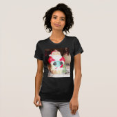 Leuke Kerstman met Snow Art Print T-shirt (Voorkant volledig)