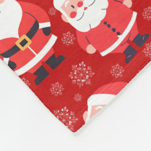 Leuke Kerstman Patroon Naam Fleece Deken