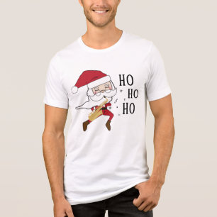 Leuke Kerstman spelen saxofoon grillige Schattigee Tri-Blend Shirt