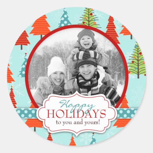Leuke Kerstmis Foto Sticker 2 (Voorkant)