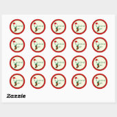 Leuke Kerstmis Kerst Jam Sticker Label (Vel)