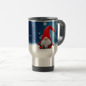 Leuke Kerstmis Kerstman Sneeuw Sterren Reisbeker (Voorkant rechts)
