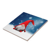 Leuke Kerstmis Kerstman Sneeuw Sterren Tegeltje (Zijkant)