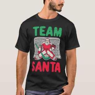 Leuke Kerstmis Santa Ice Hockey Goaltender Goalie T-shirt